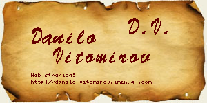 Danilo Vitomirov vizit kartica